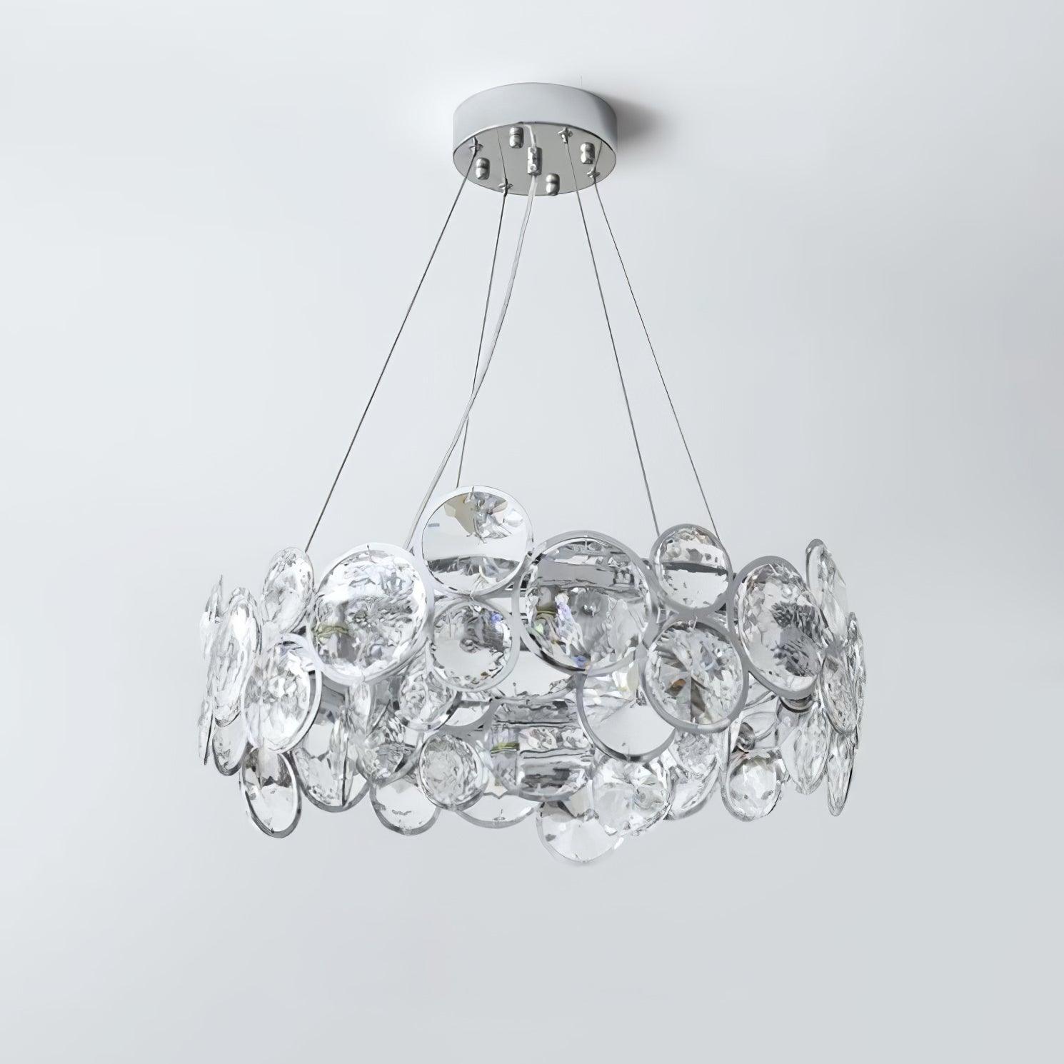 Chrome Round Crystal Chandelier - Lamp Outdoor