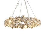 Chrome Round Crystal Chandelier - Lamp Outdoor