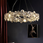 Chrome Round Crystal Chandelier - Lamp Outdoor