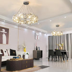 Chrome Round Crystal Chandelier - Lamp Outdoor