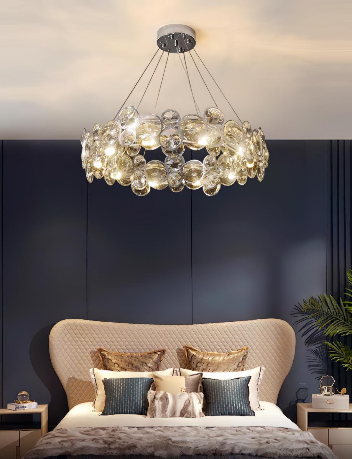 Chrome Round Crystal Chandelier - Lamp Outdoor