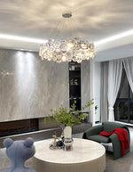 Chrome Round Crystal Chandelier - Lamp Outdoor