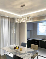 Chrome Round Crystal Chandelier - Lamp Outdoor