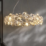 Chrome Round Crystal Chandelier - Lamp Outdoor