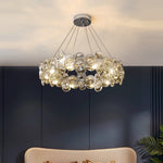 Chrome Round Crystal Chandelier - Lamp Outdoor