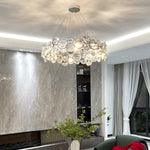 Chrome Round Crystal Chandelier - Lamp Outdoor