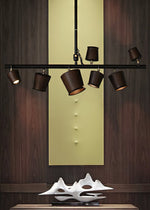 Avelira Rustic Wood Globe Linear Pendant Light - Lamp Outdoor