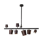 Avelira Rustic Wood Globe Linear Pendant Light - Lamp Outdoor