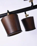 Avelira Rustic Wood Globe Linear Pendant Light - Lamp Outdoor