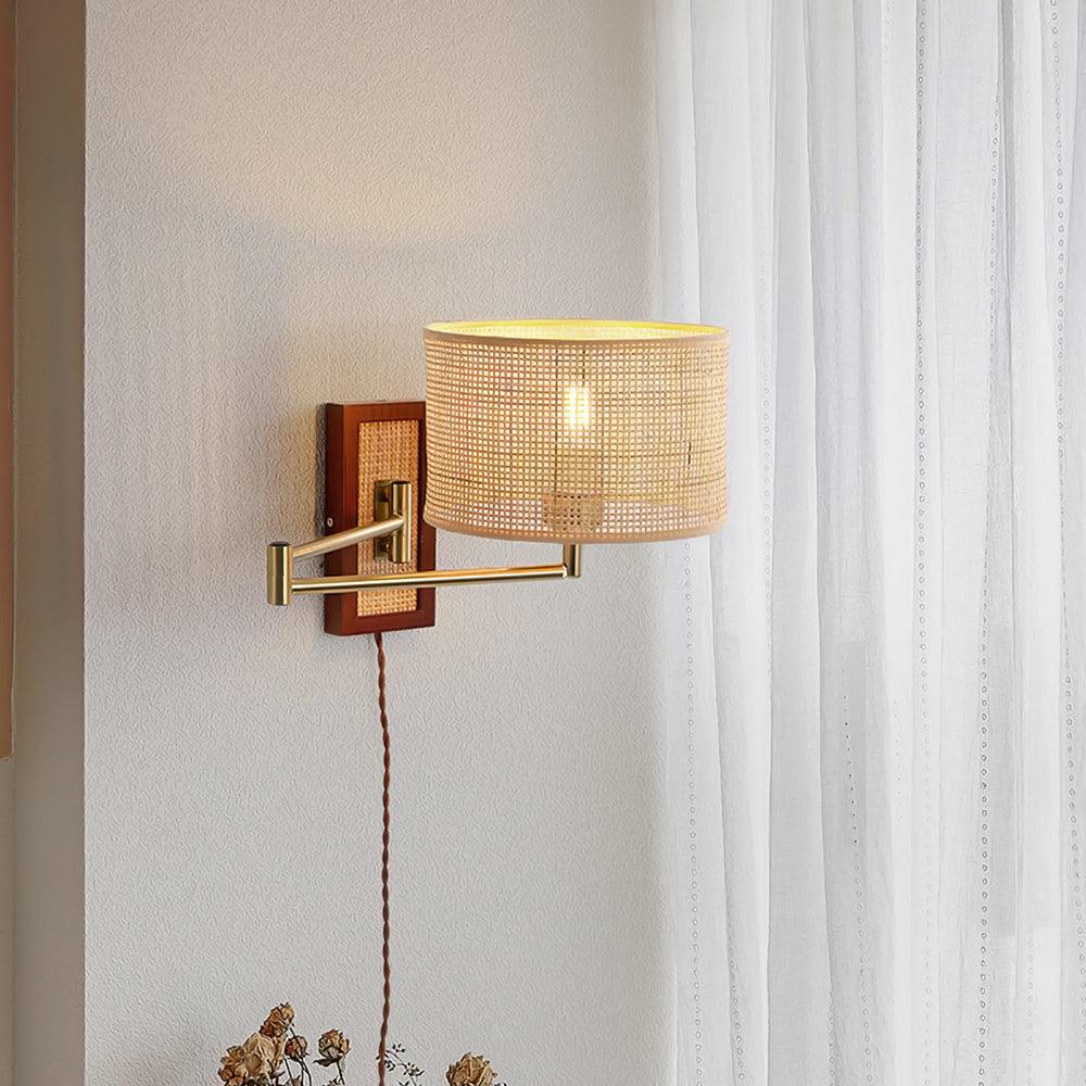 Rattan Farmhouse Bamboo Wall Light