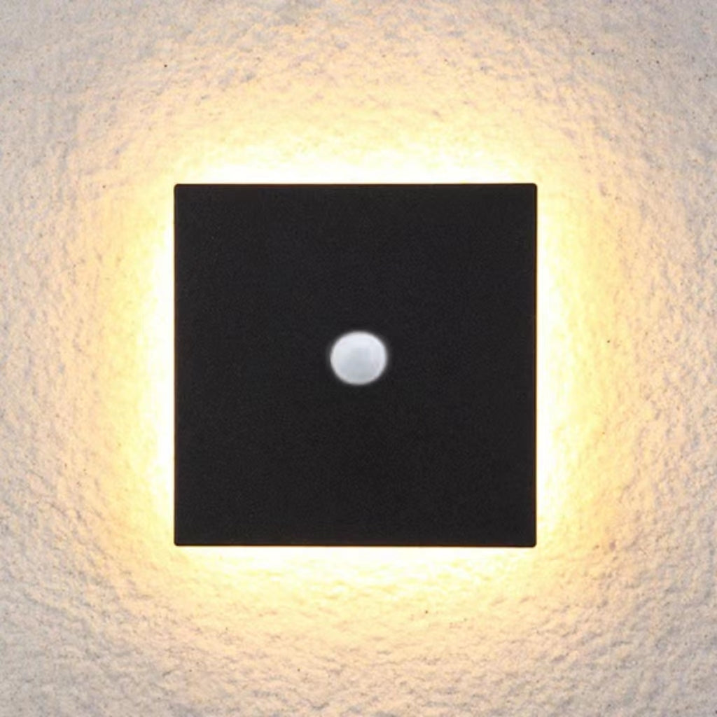 Klyne Minimalist Round/Square Outdoor Wall Lamp LED, Black/White - Lamp Outdoor