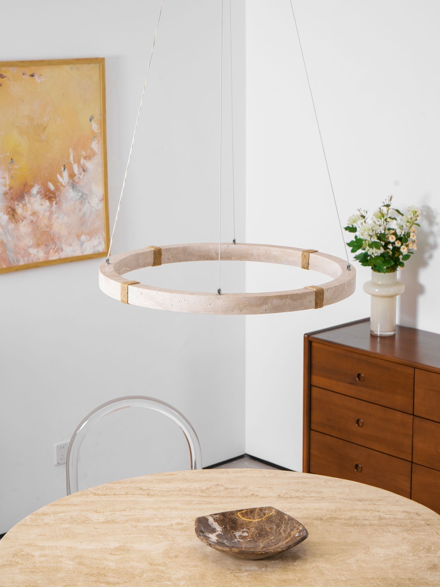 Alsilis Travertine Chandelier - Lamp Outdoor