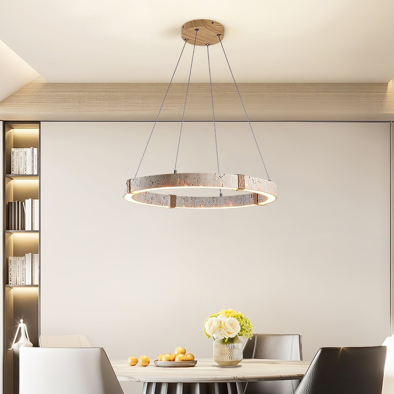 Alsilis Travertine Chandelier - Lamp Outdoor