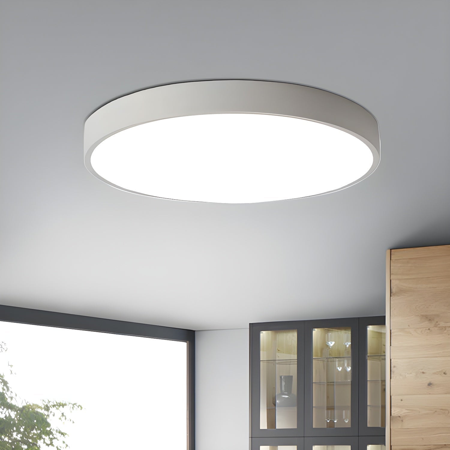 Circular Slimline Ceiling Light - Lamp Outdoor