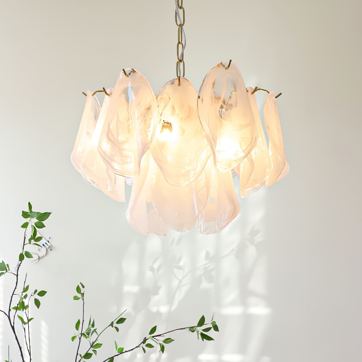 Cloudy Contemporary Glass Chandelier