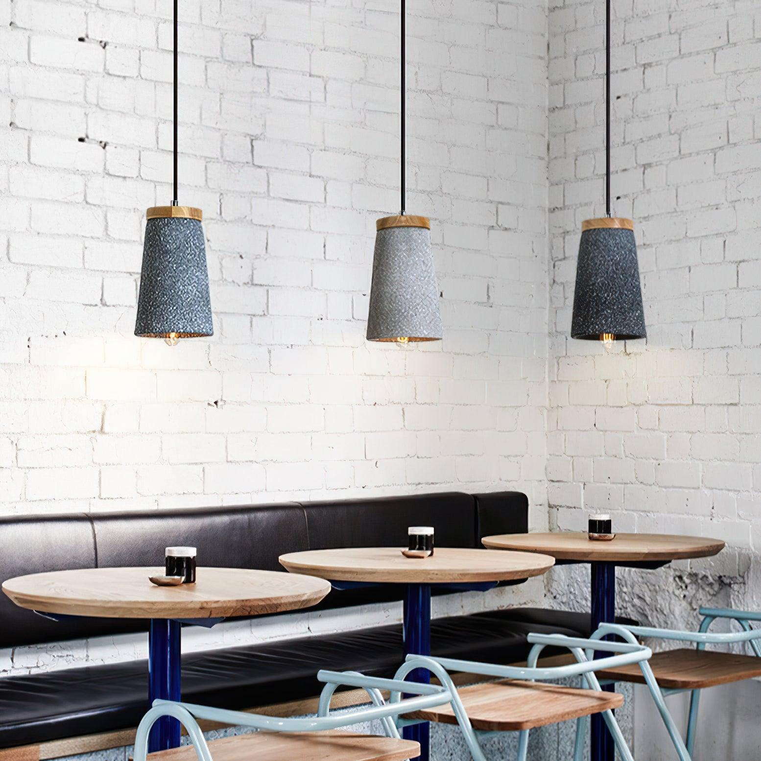 Coburg Wood Cement Pendant Light - Lamp Outdoor