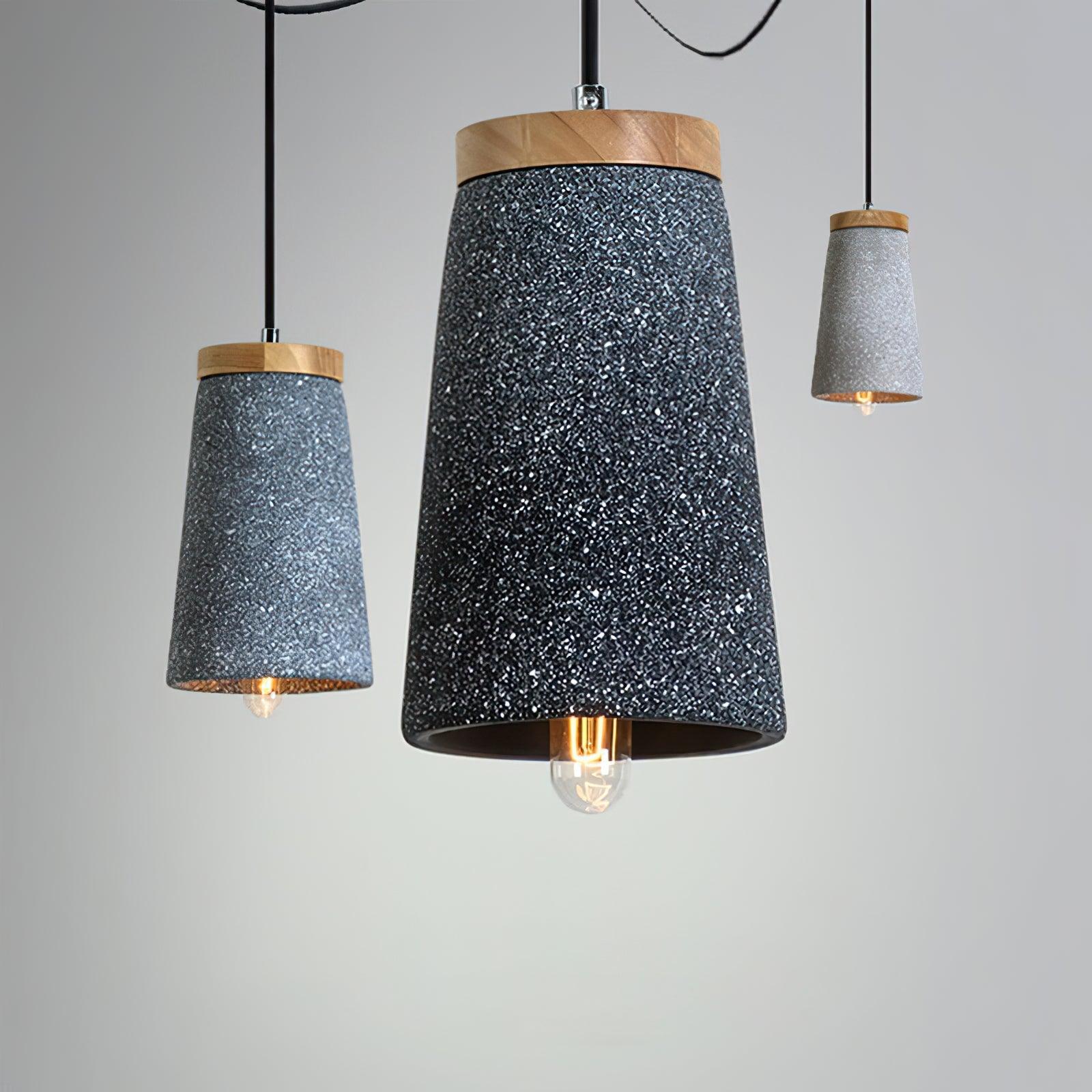 Coburg Wood Cement Pendant Light - Lamp Outdoor