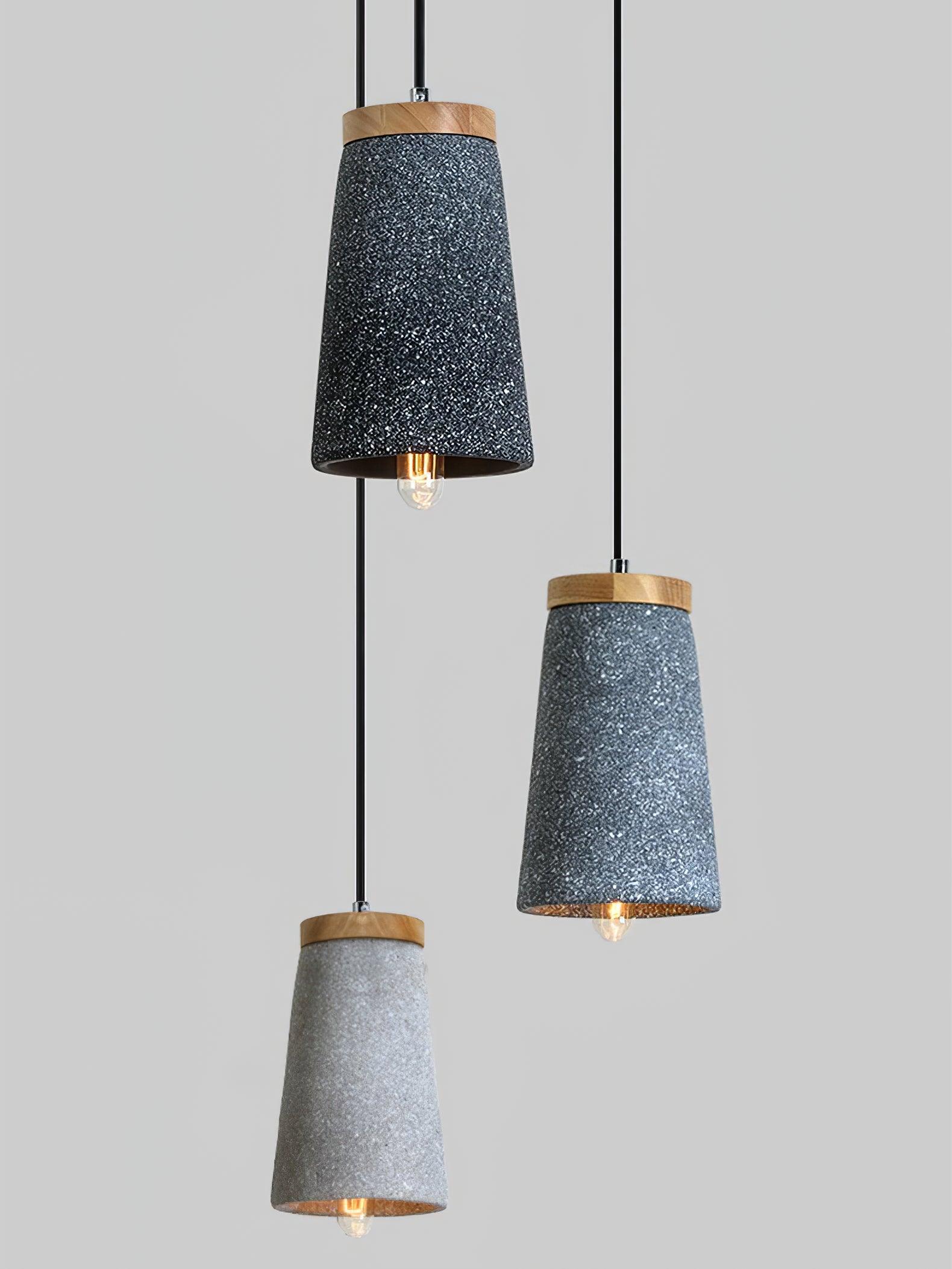 Coburg Wood Cement Pendant Light - Lamp Outdoor