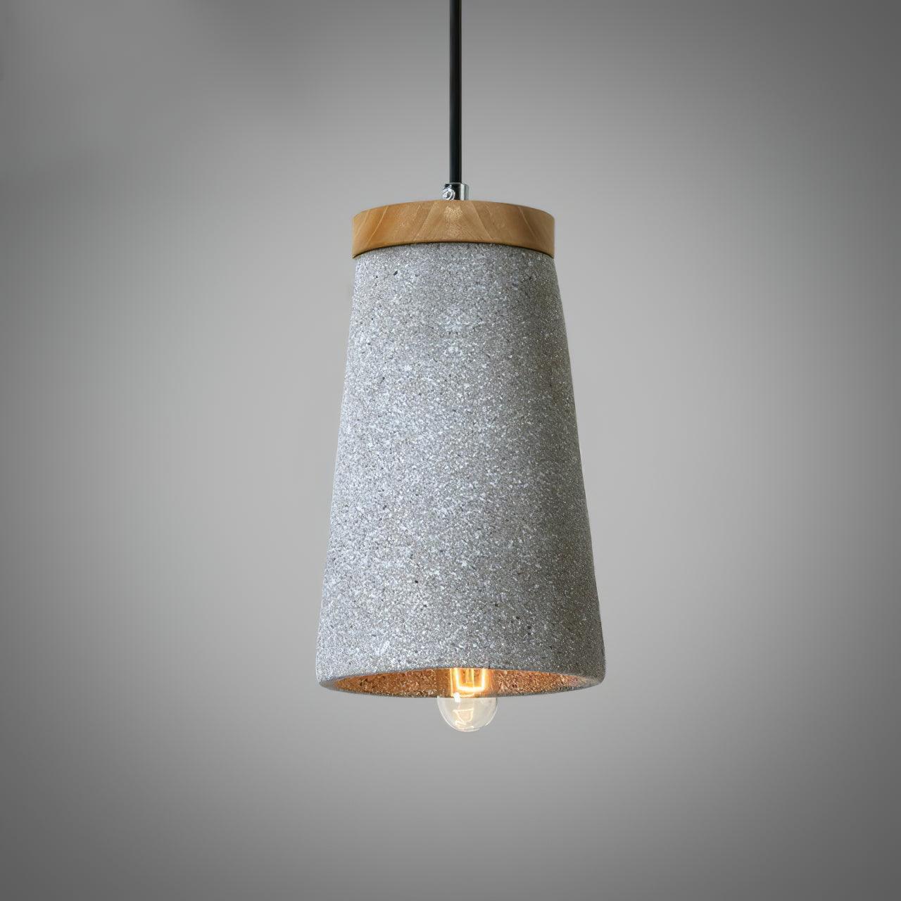 Coburg Wood Cement Pendant Light - Lamp Outdoor