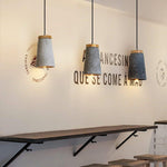 Coburg Wood Cement Pendant Light - Lamp Outdoor