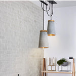 Coburg Wood Cement Pendant Light - Lamp Outdoor