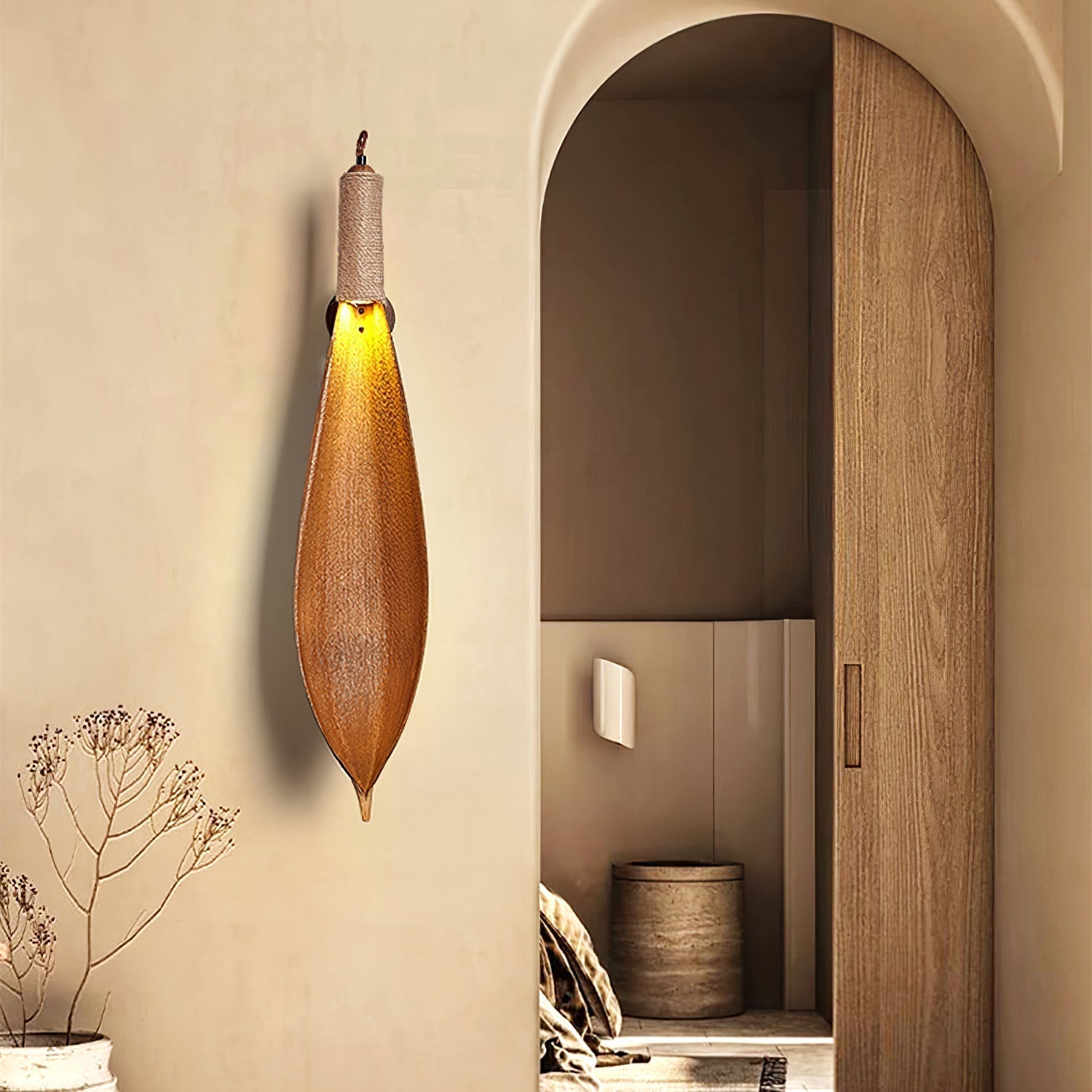 Cocoa Leaf Wall Sconce - Lamp Outdoor