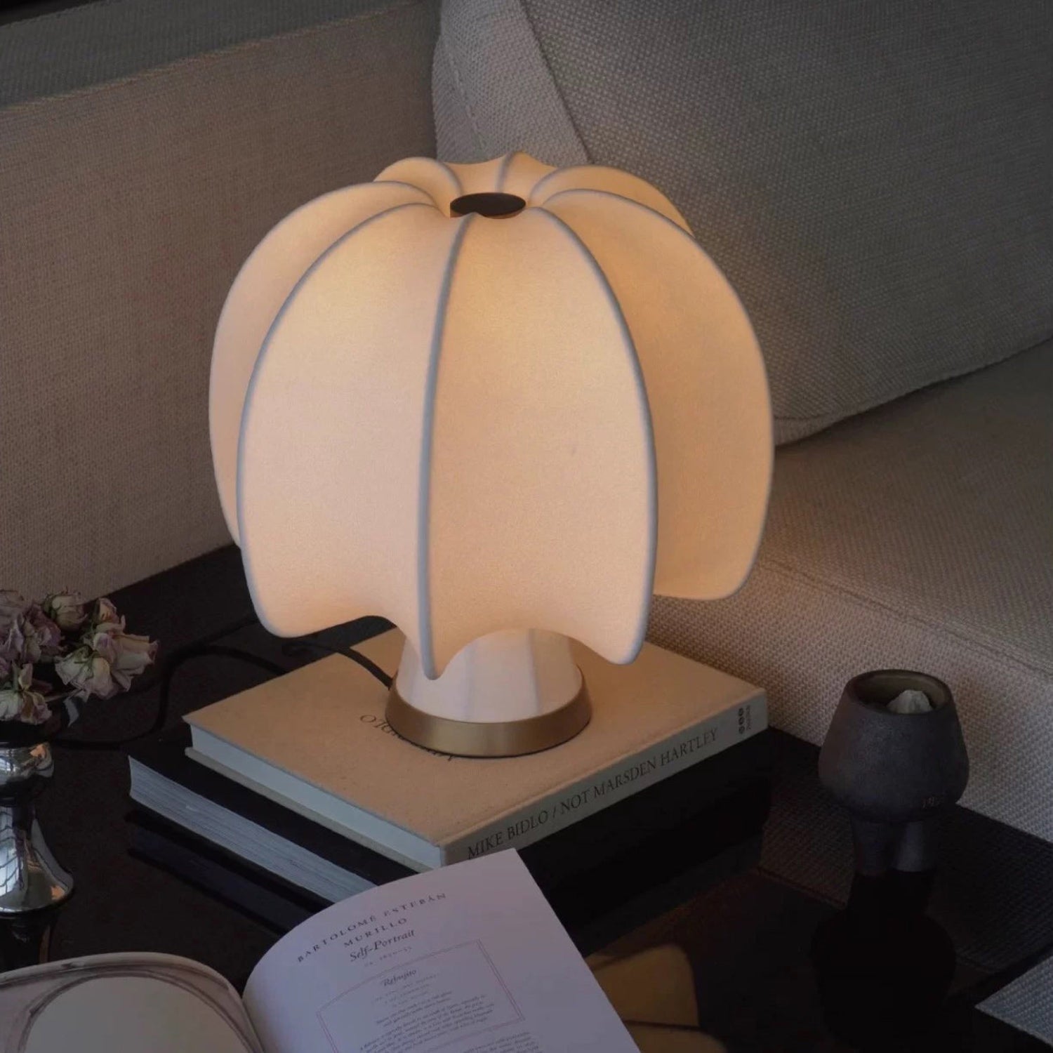 Cocoon Modern Silk Table Lamp