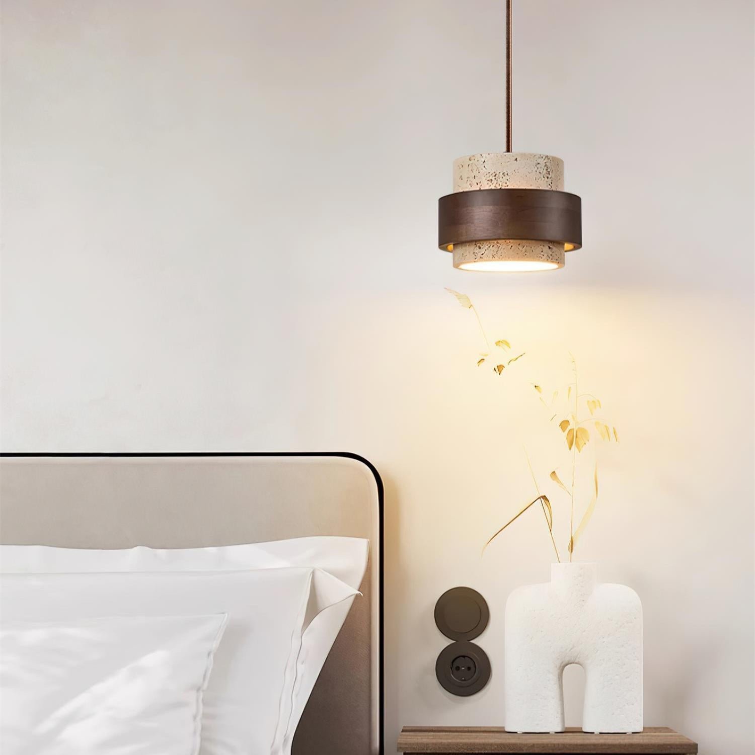 Perra Pendant Light Travertine - Lamp Outdoor