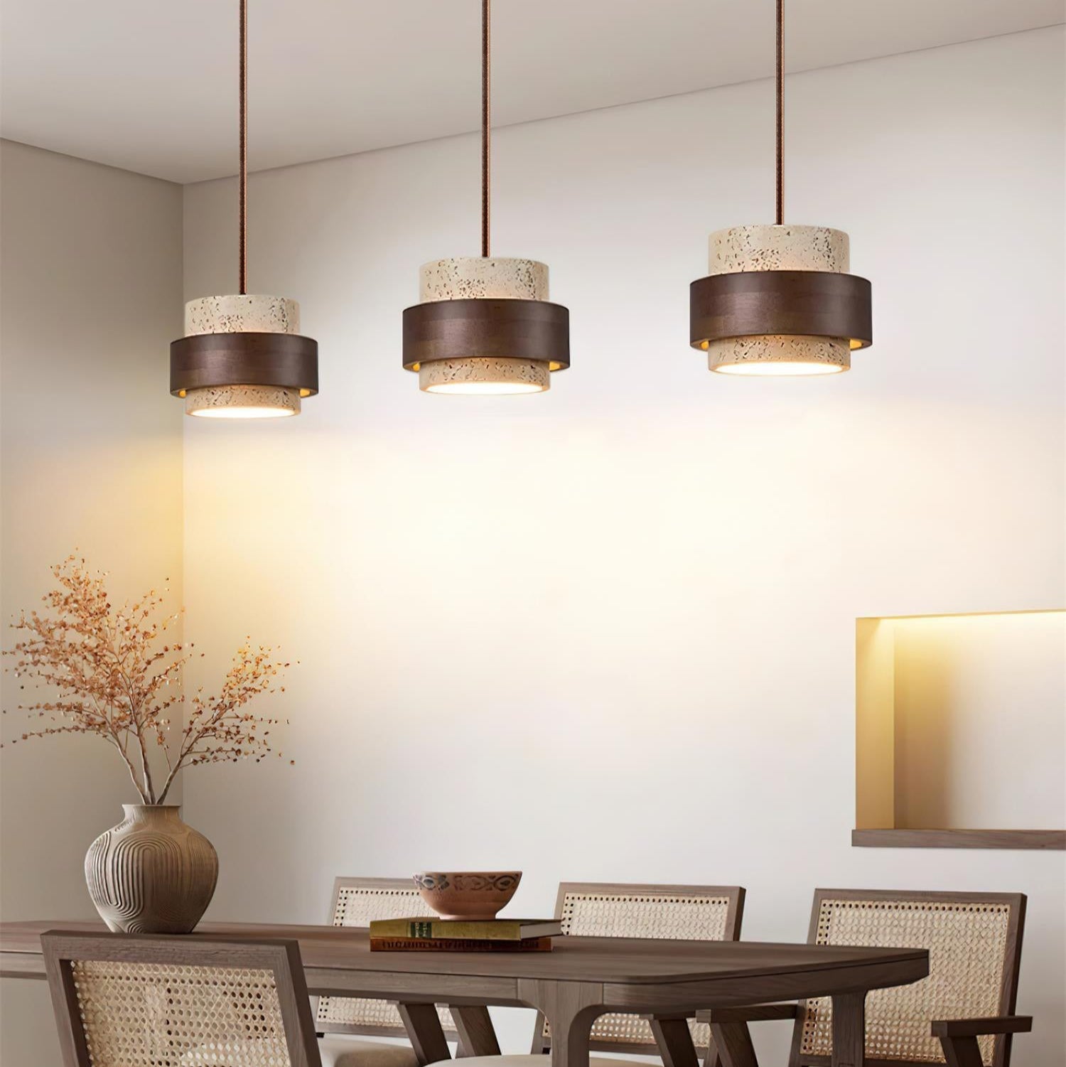 Perra Pendant Light Travertine - Lamp Outdoor