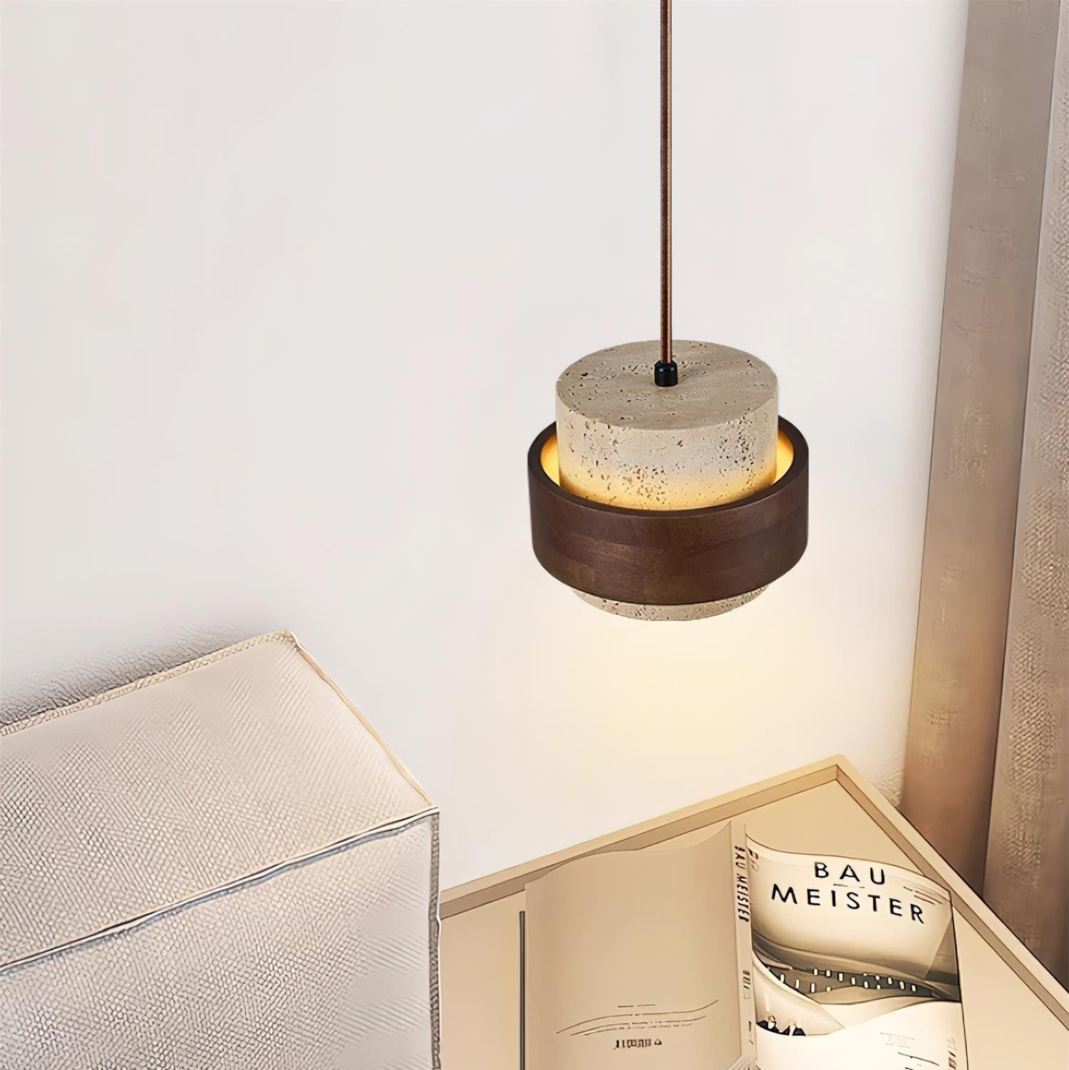 Perra Pendant Light Travertine - Lamp Outdoor