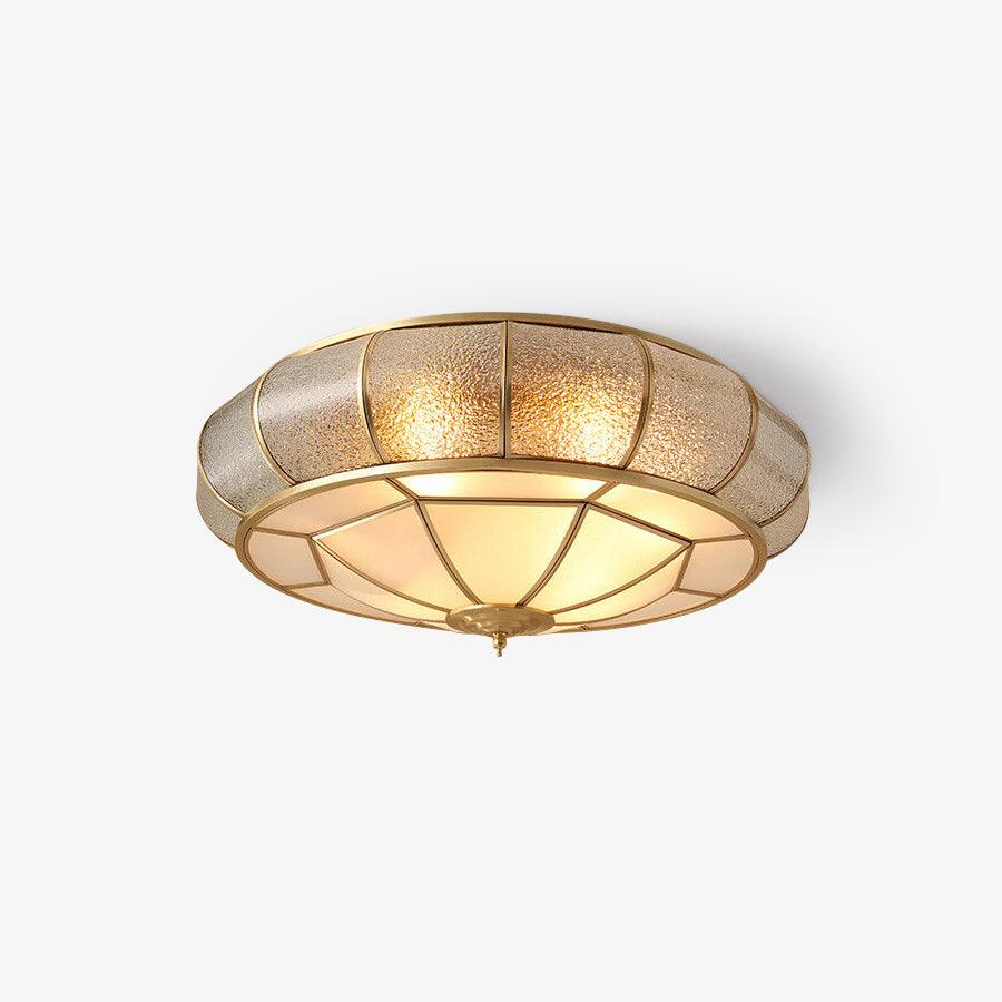 Colonial Glass Drum Ceiling Light - Lamp Outdoor
