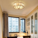 Colonial Glass Drum Ceiling Light - Lamp Outdoor