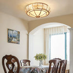 Colonial Glass Drum Ceiling Light - Lamp Outdoor