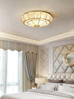 Colonial Glass Drum Ceiling Light - Lamp Outdoor
