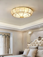 Colonial Glass Drum Ceiling Light - Lamp Outdoor