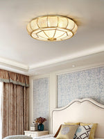 Colonial Glass Drum Ceiling Light - Lamp Outdoor