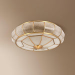 Colonial Glass Drum Ceiling Light - Lamp Outdoor