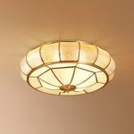 Colonial Glass Drum Ceiling Light - Lamp Outdoor
