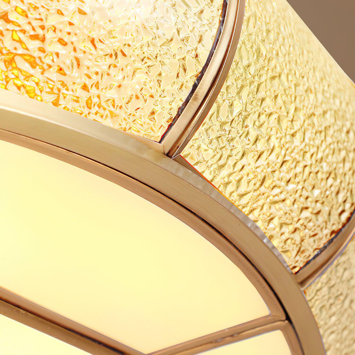 Colonial Glass Drum Ceiling Light - Lamp Outdoor