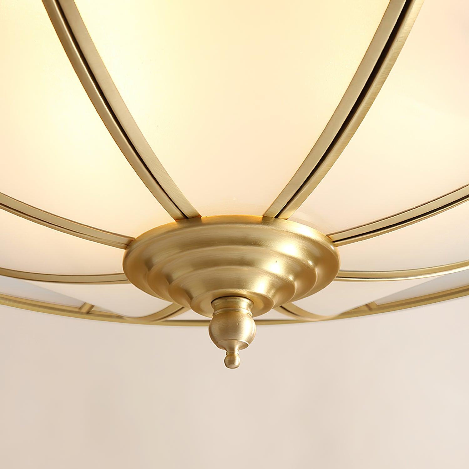 Colonial Glass Drum Ceiling Light - Lamp Outdoor