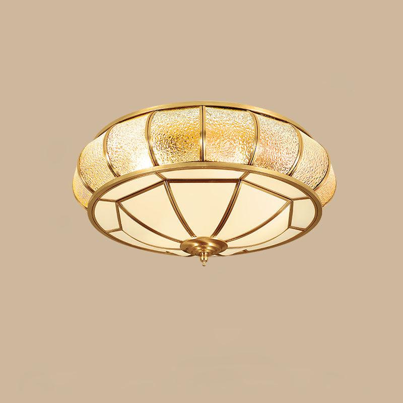 Colonial Glass Drum Ceiling Light - Lamp Outdoor
