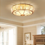 Colonial Glass Drum Ceiling Light - Lamp Outdoor