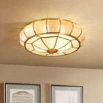 Colonial Glass Drum Ceiling Light - Lamp Outdoor