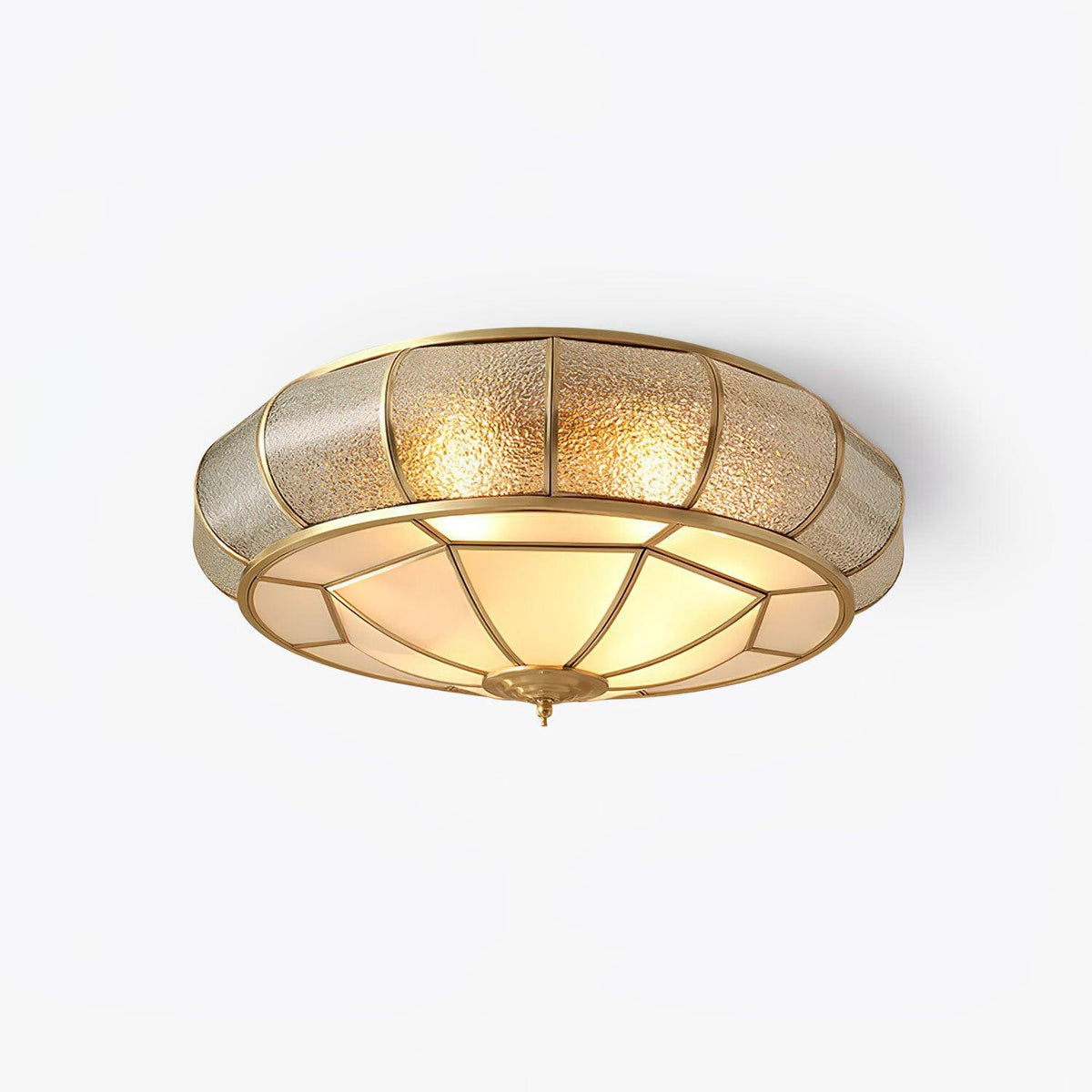 Colonial Glass Drum Ceiling Light - Lamp Outdoor