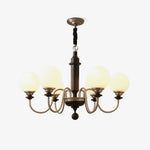 Nyvinia Vintage Brass Glass Chandelier - Lamp Outdoor
