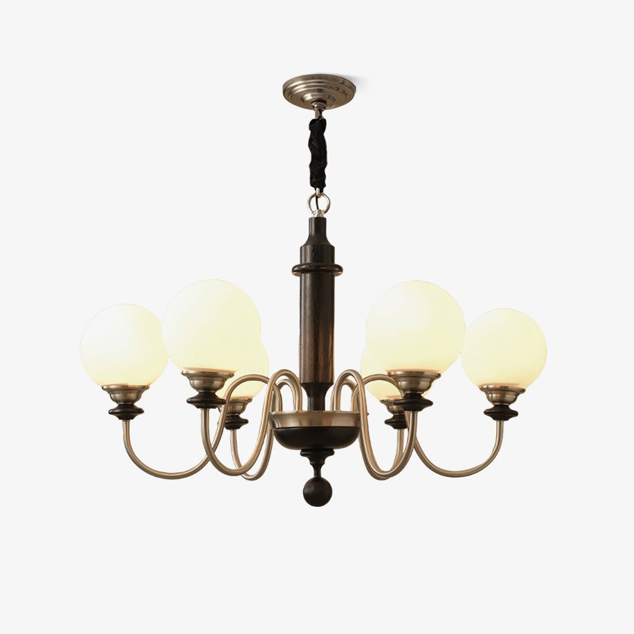 Nyvinia Vintage Brass Glass Chandelier - Lamp Outdoor