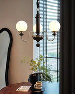 Nyvinia Vintage Brass Glass Chandelier - Lamp Outdoor
