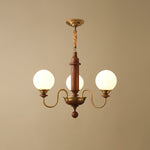 Nyvinia Vintage Brass Glass Chandelier - Lamp Outdoor