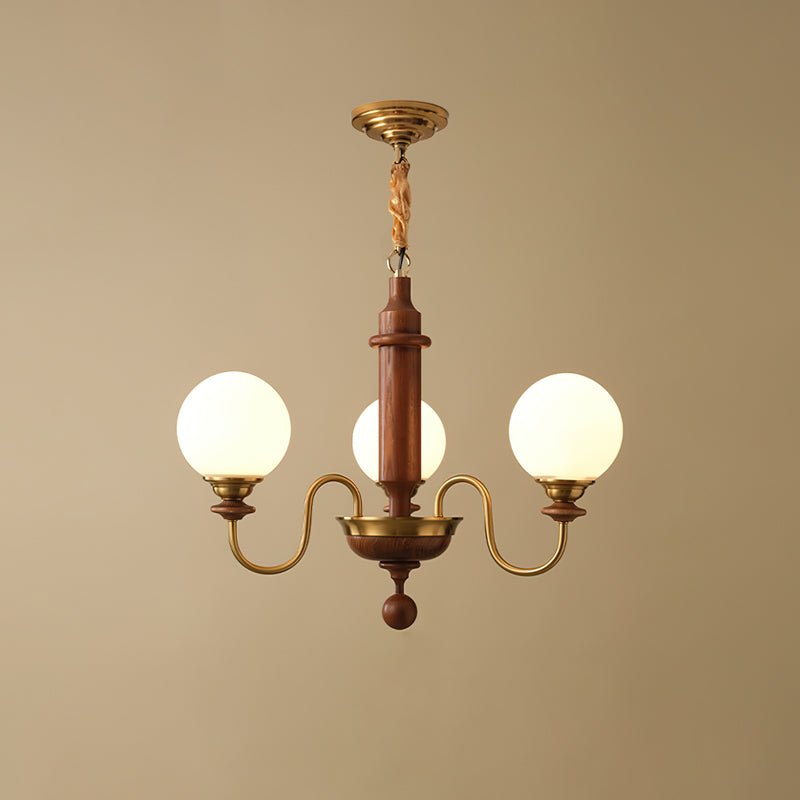 Nyvinia Vintage Brass Glass Chandelier - Lamp Outdoor