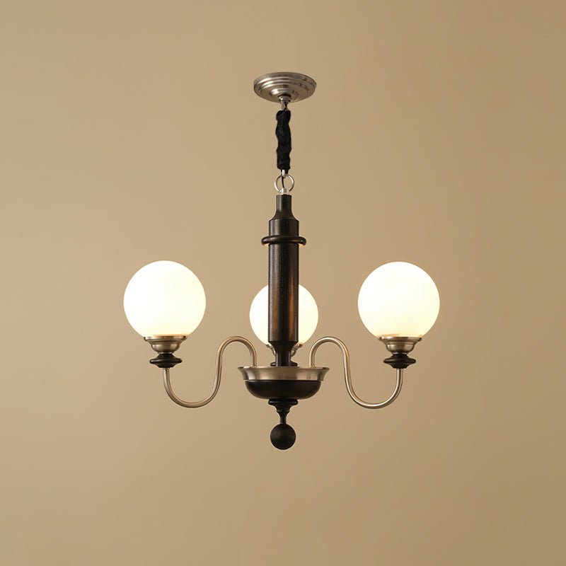 Nyvinia Vintage Brass Glass Chandelier - Lamp Outdoor